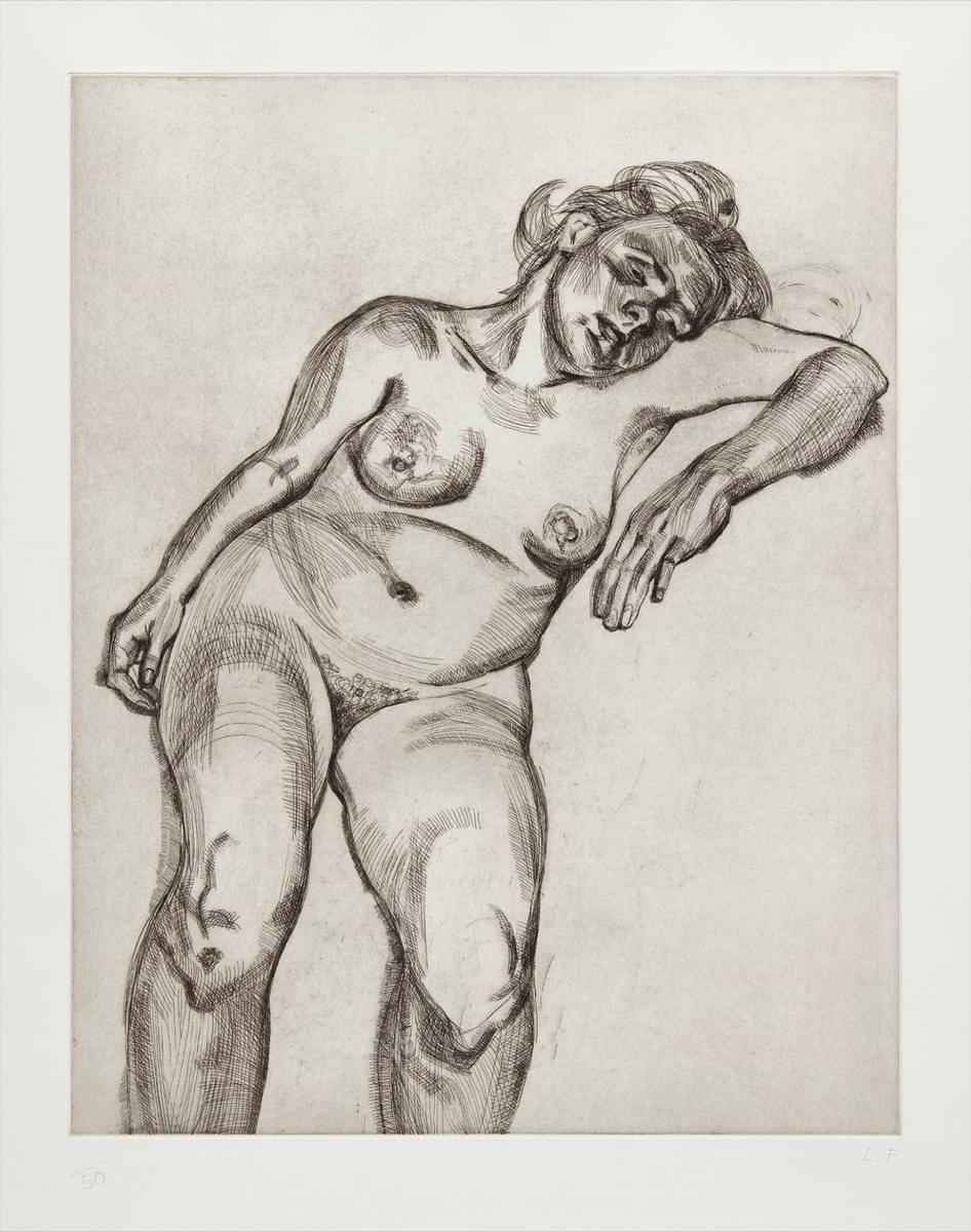Lucian Freud Blond Girl original signed etching for sale