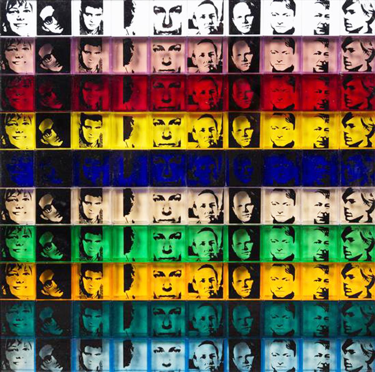 Andy Warhol Portraits of the Artists One hundred screenprinted polystyrene boxes in ten colours