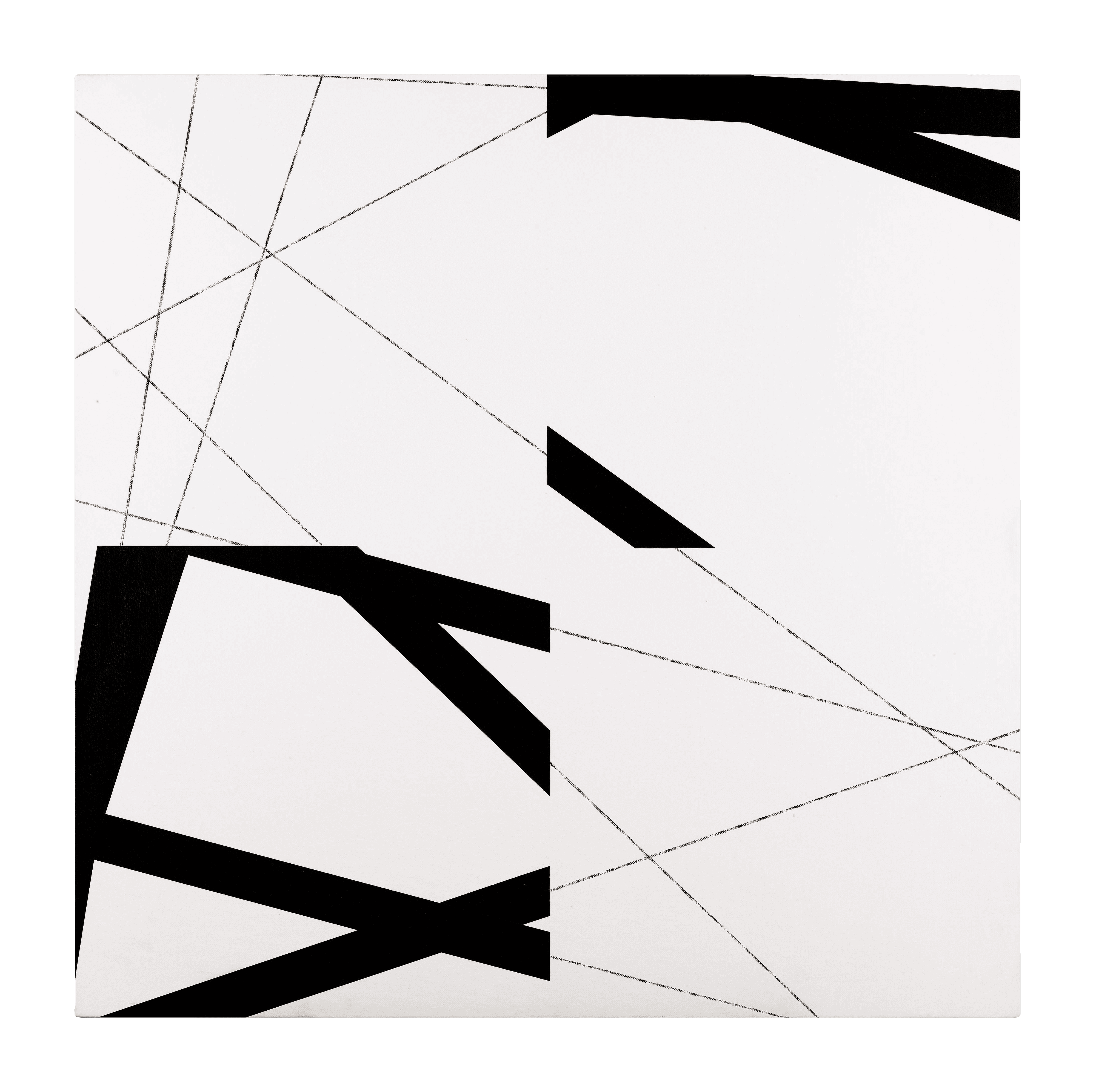 François Morellet STRIP-TEASING 4 FOIS NO.7 original painting for sale