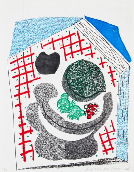 Bowl of Fruit, April 1986 - David Hockney