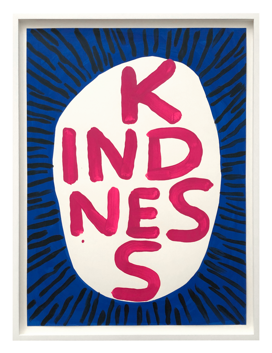 David Shrigley Kindness screenprint in colours on wove paper from edition of 125 signed by artist for sale