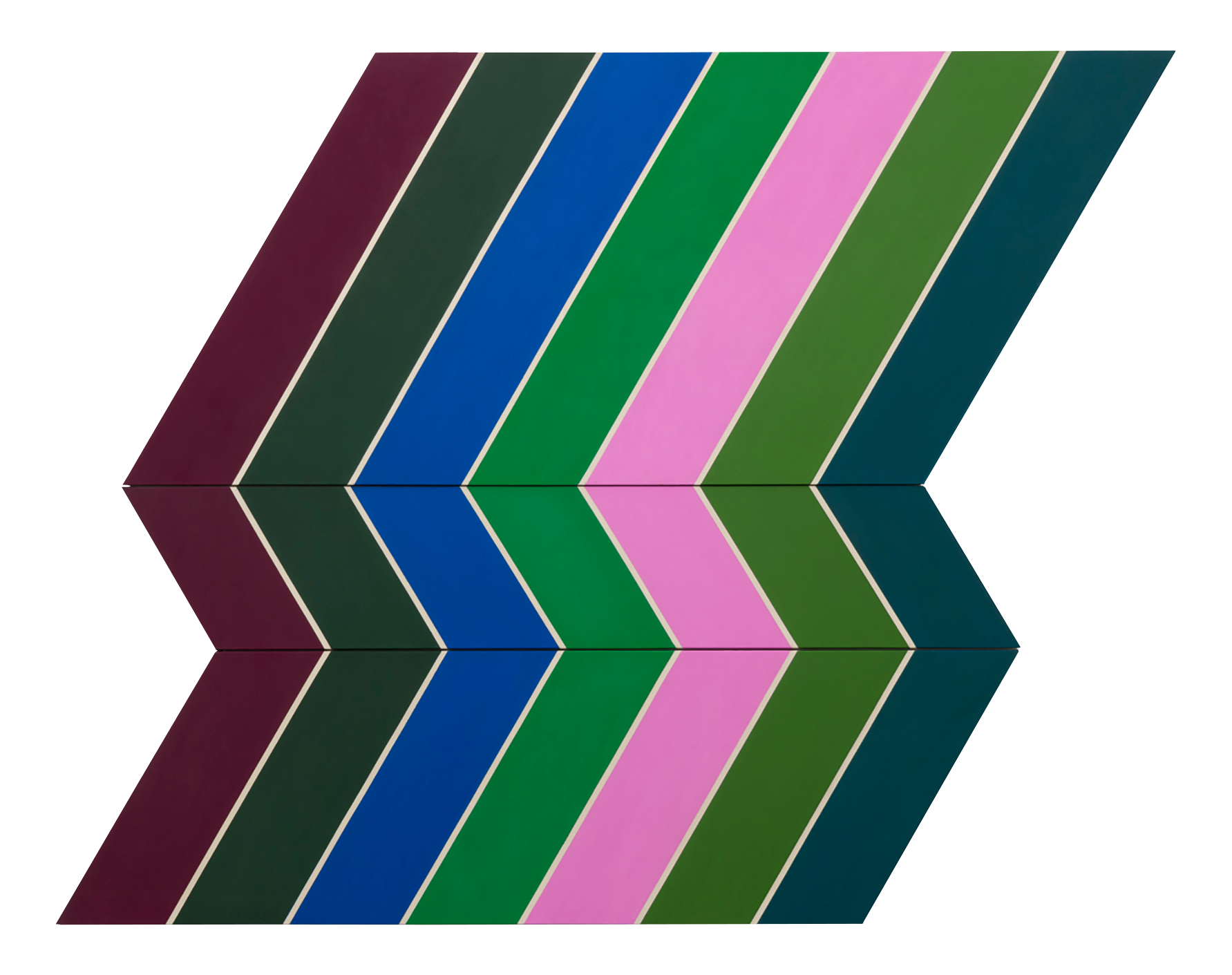 Thomas Downing Swap Series  #9 (Triptych) original acrylic painting for sale