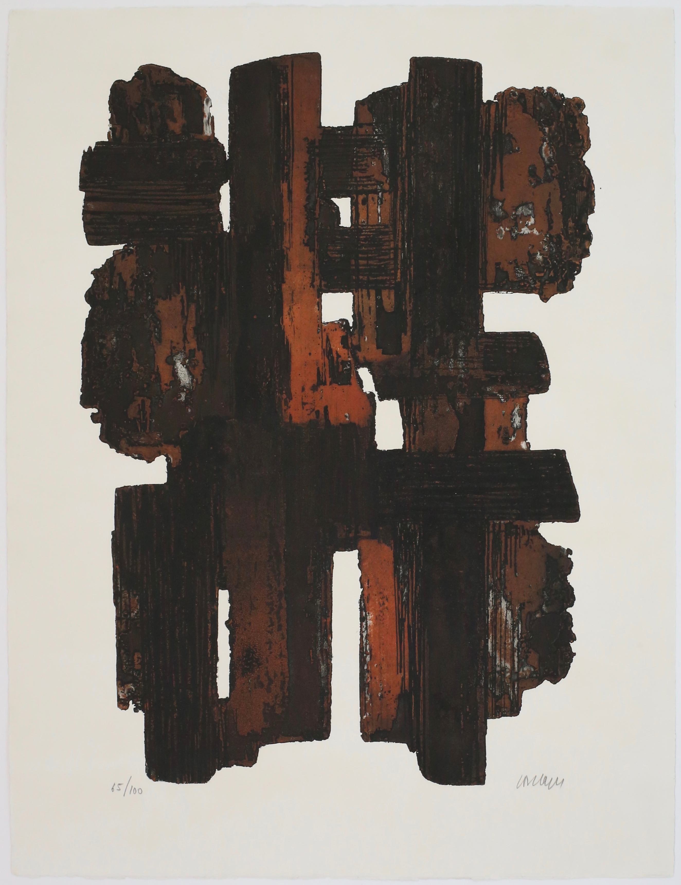 A19 62 SOULAGES Eau Forte IX