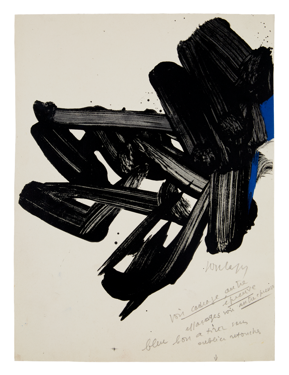 Pierre Soulages Lithographie no.17 original print in colours for sale