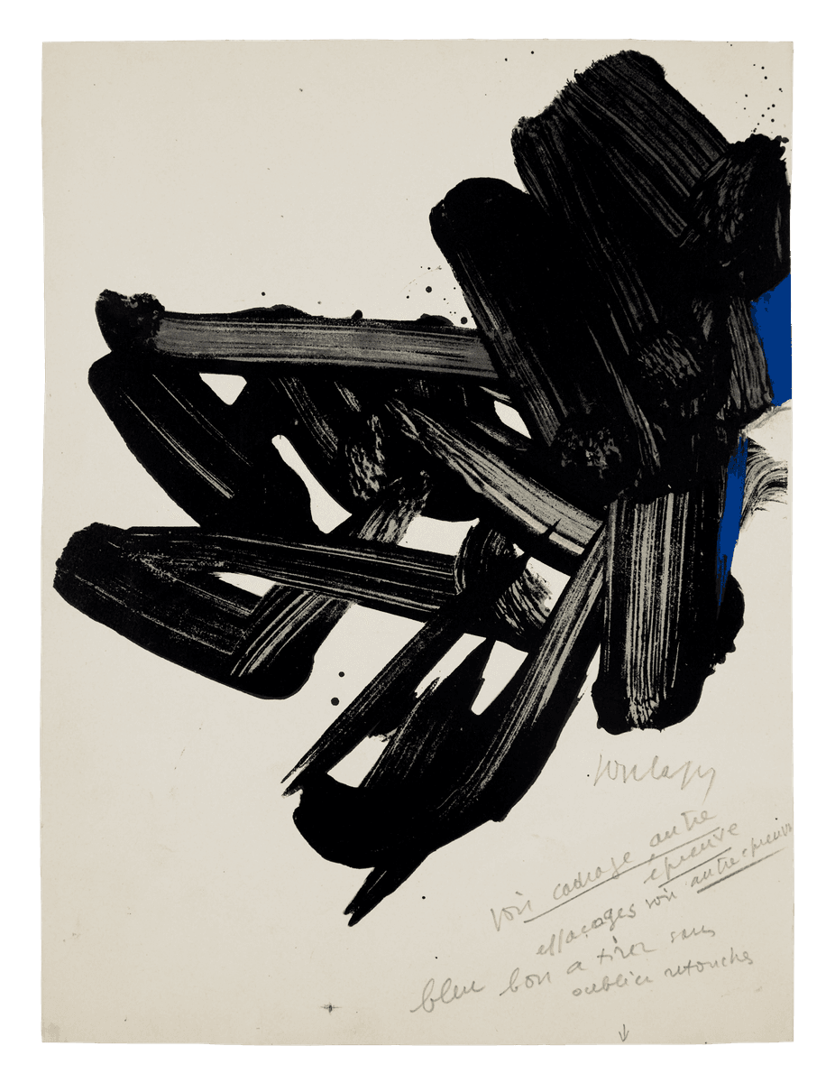 Pierre Soulages Lithographie no.17 original print in colours for sale