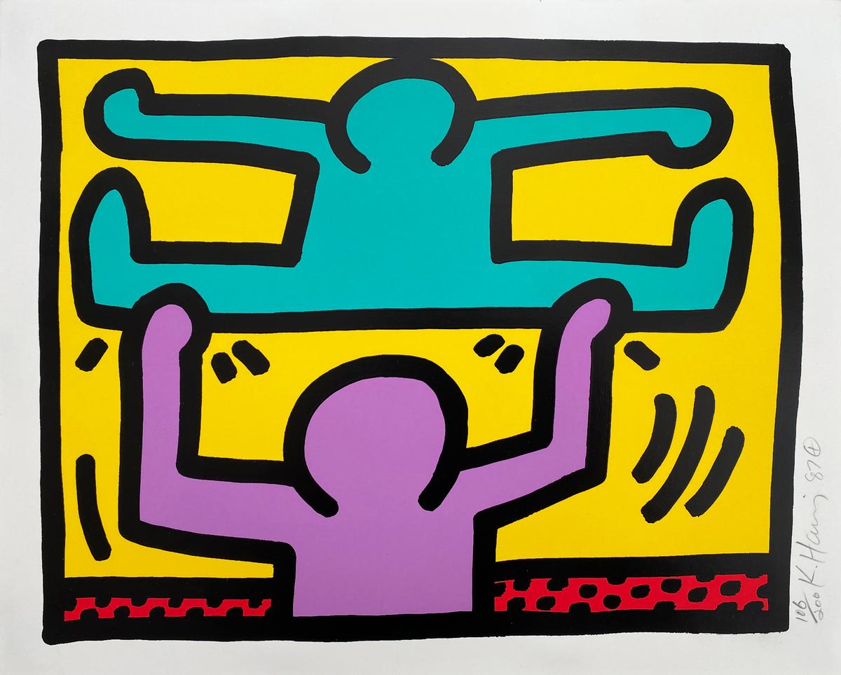 Keith Haring Pop Shop I (D) screenprint in colours on wove paper signed by artist for sale