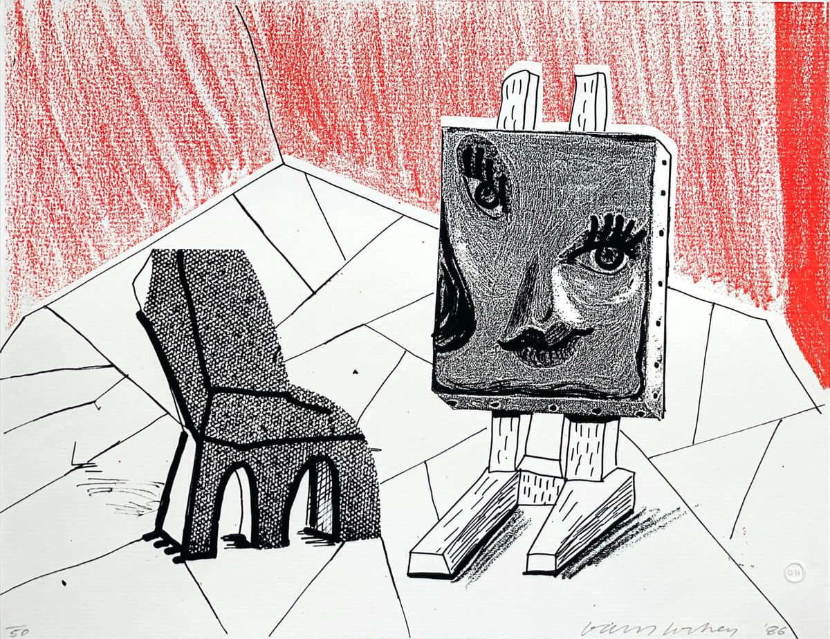 A21 93 HOCKNEY Celia with chair unnumbered