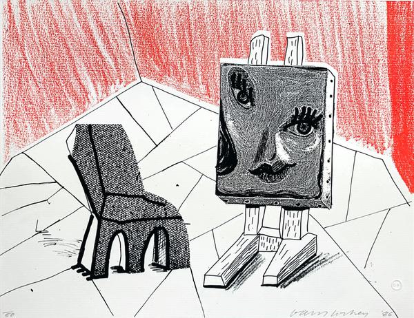 Celia with Chair, March 1986 - David Hockney