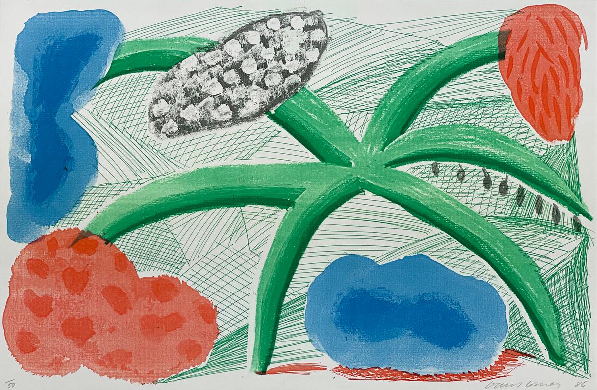 A21 98 HOCKNEY Landscape with plant unnumbered