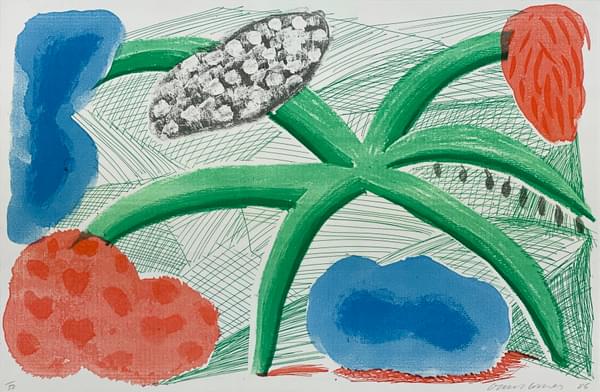 Landscape With A Plant, July 1986 - David Hockney