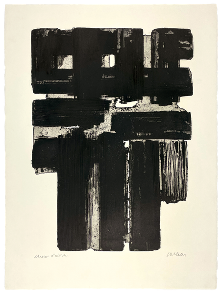 Eau-forte Xb - Pierre Soulages