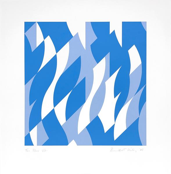 Two Blues - Bridget Riley