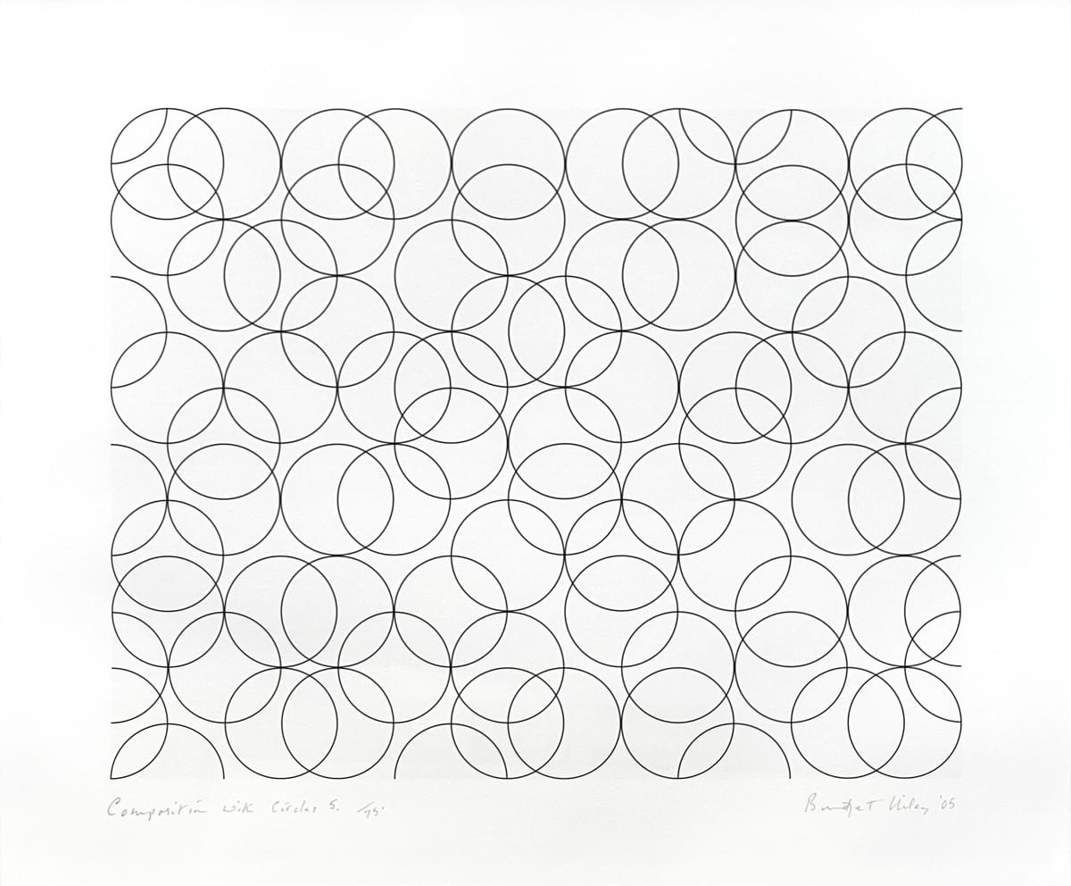 BRIDGET RILEY Composition with Circles signed print available for sale