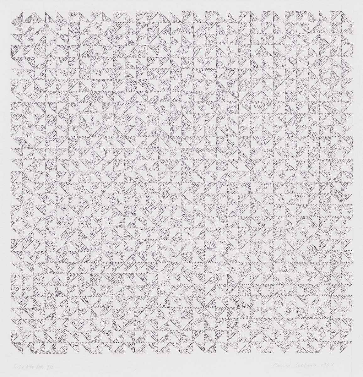 Anni Albers Triadic DR II original ink and graphite drawing for sale