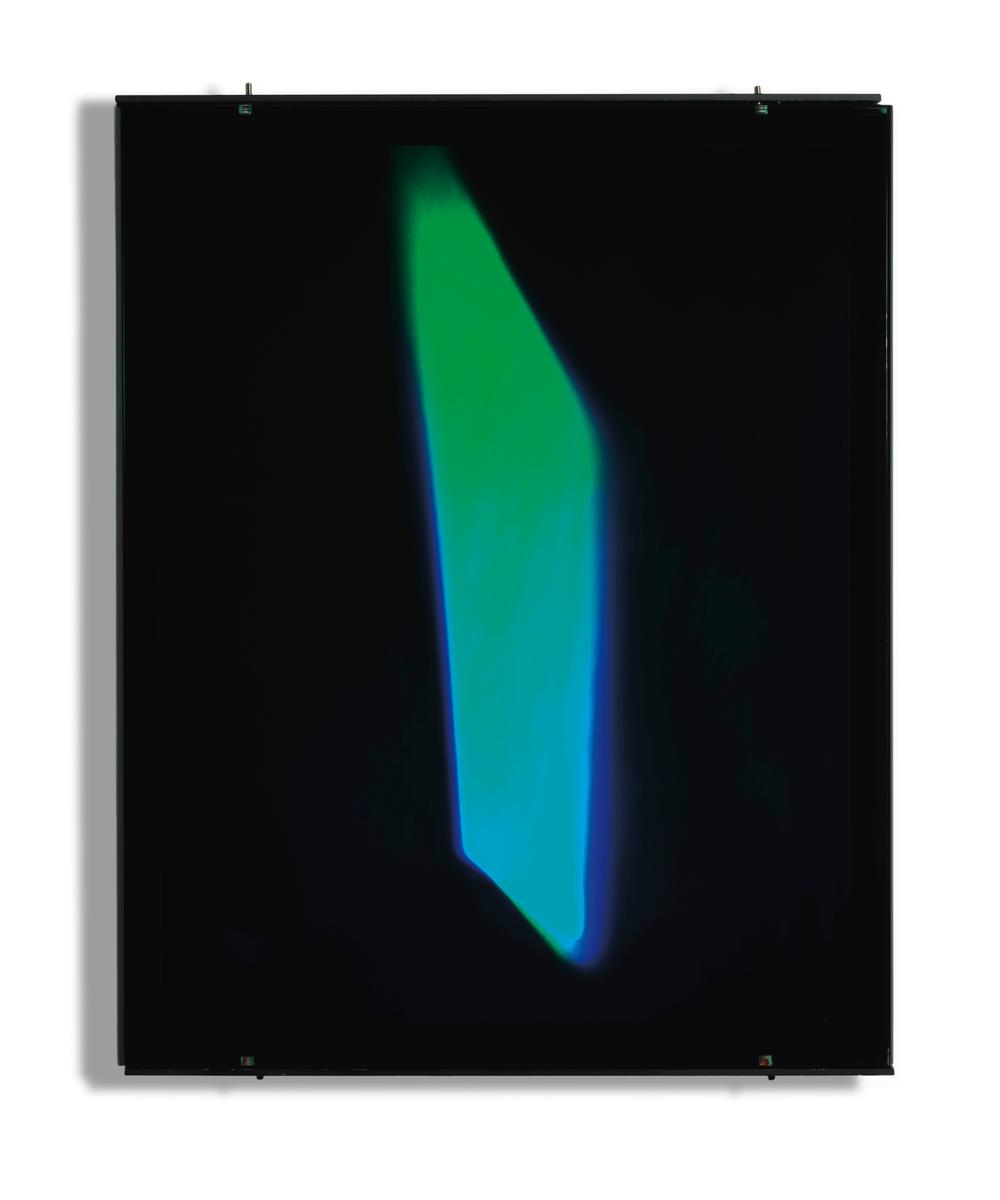 James Turrell Hologram 13 hologram and glass construction signed and numbered by the artist on the reverse