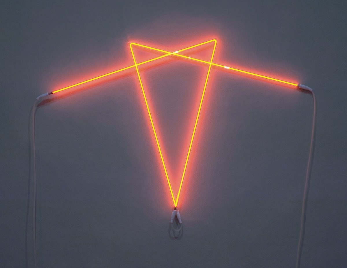 François Morellet Signalisation n°4 P limited edition Red neon tubes artwork for sale