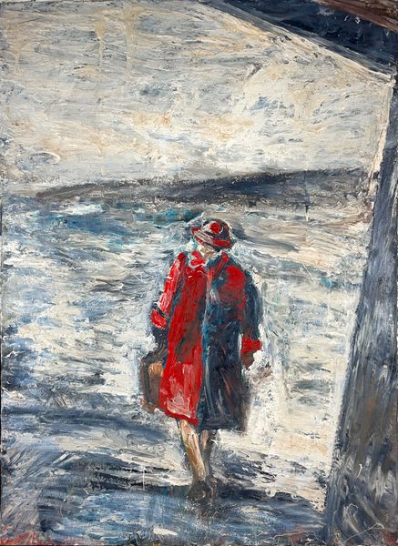 Woman By A Shelter - Emrys Williams