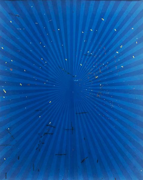 Untitled (Cerulean Blue and True Blue Butterfly 45.89) - Mark Grotjahn