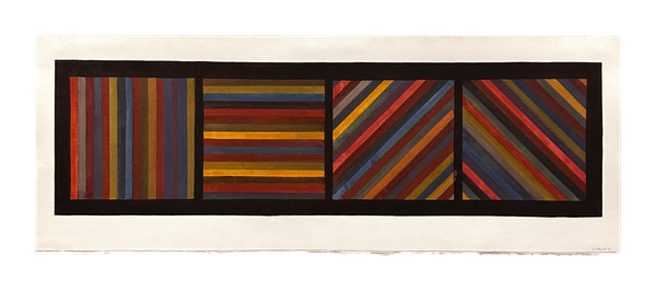 Untitled (Bands Of Color In Four Directions) - Sol LeWitt
