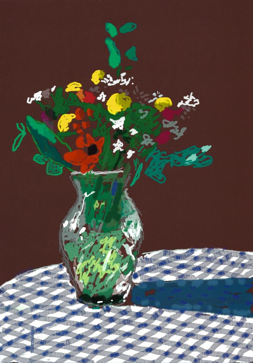 AC23 09 HOCKNEY 13th February 2021 Flowers in a Glass Vase