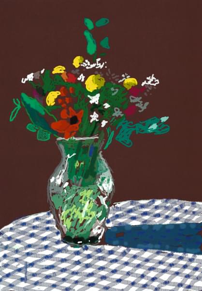 13th February 2021, Flowers in a Glass Vase - David Hockney