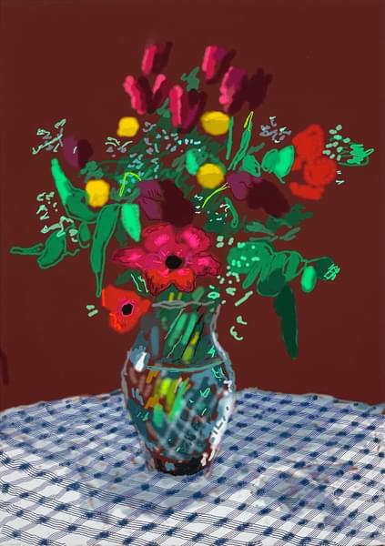 16th February 2021, More Flowers in a Glass Vase - David Hockney