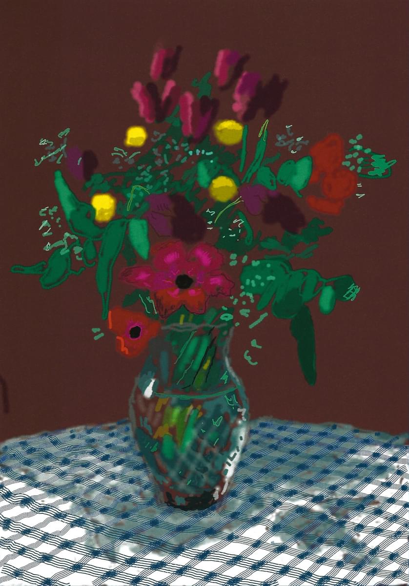 AC23 10 HOCKNEY 16th February 2021 More Flowers in a Glass Vase
