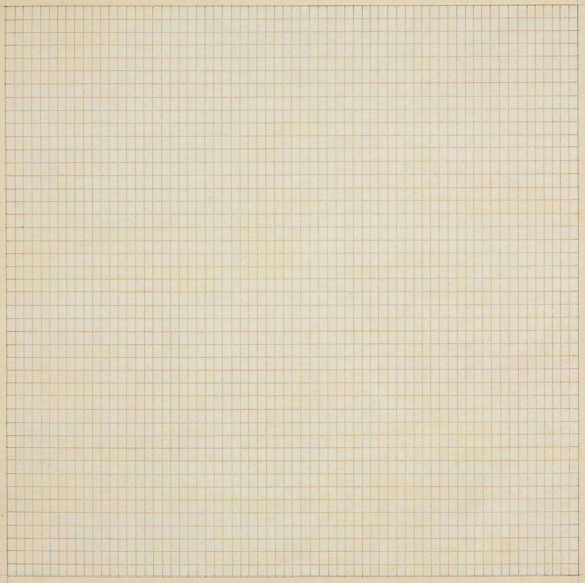 Agnes Martin Untitled original watercolour ink and pencil on paper signed inscriped and dated on the reverse by the artist for sale