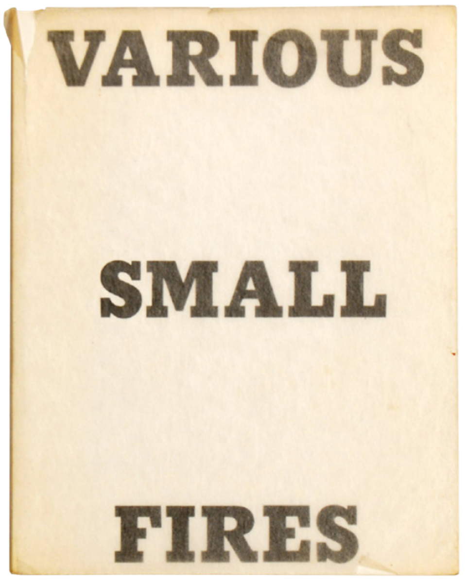 Ed Ruscha Various Small Fires and milk artists book for sale