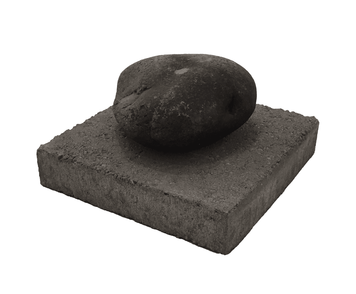 Carl Andre Block and Stone 35 Portland Oregon river rock sculpture for sale