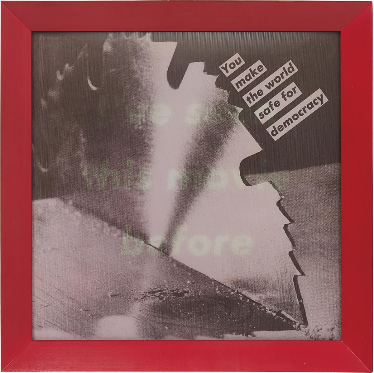 Barbara Kruger Untitled lenticular photograph in purple from edition of six