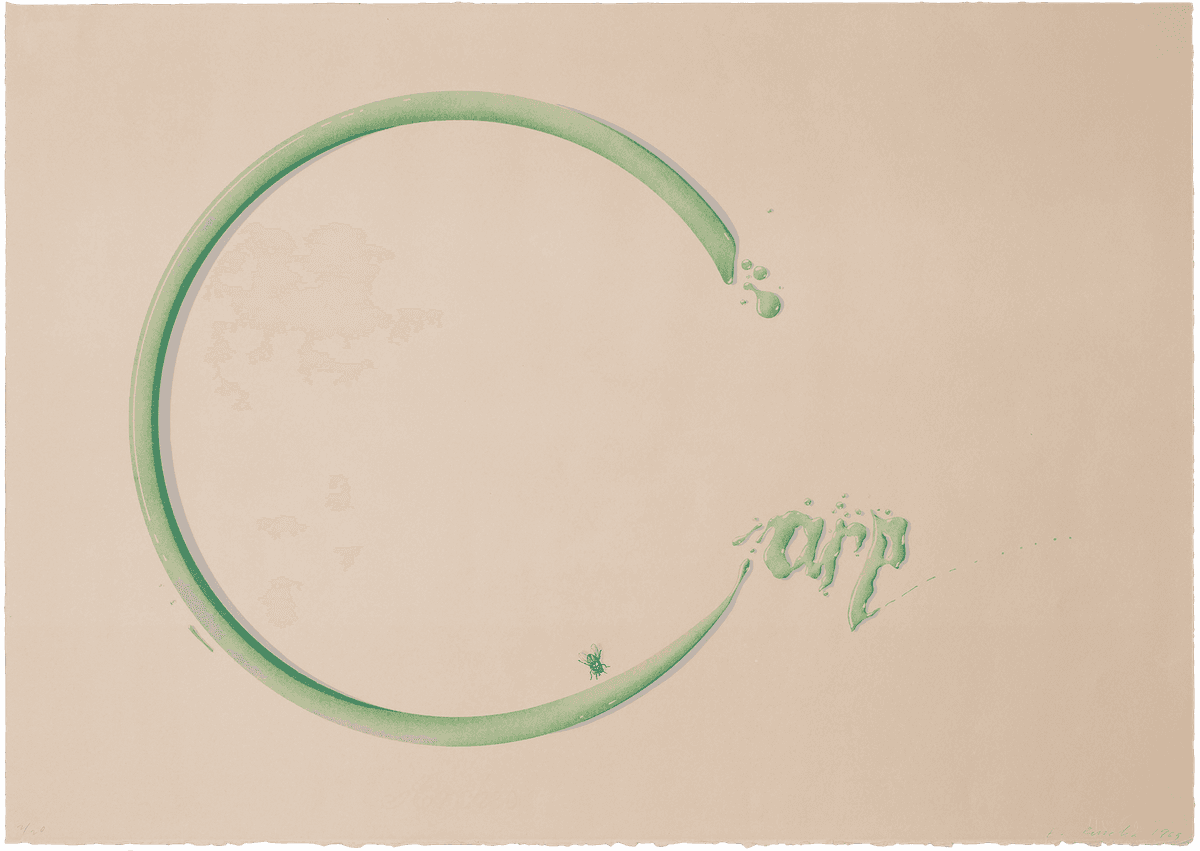 Ed Ruscha Carp with Fly original lithographic print for sale
