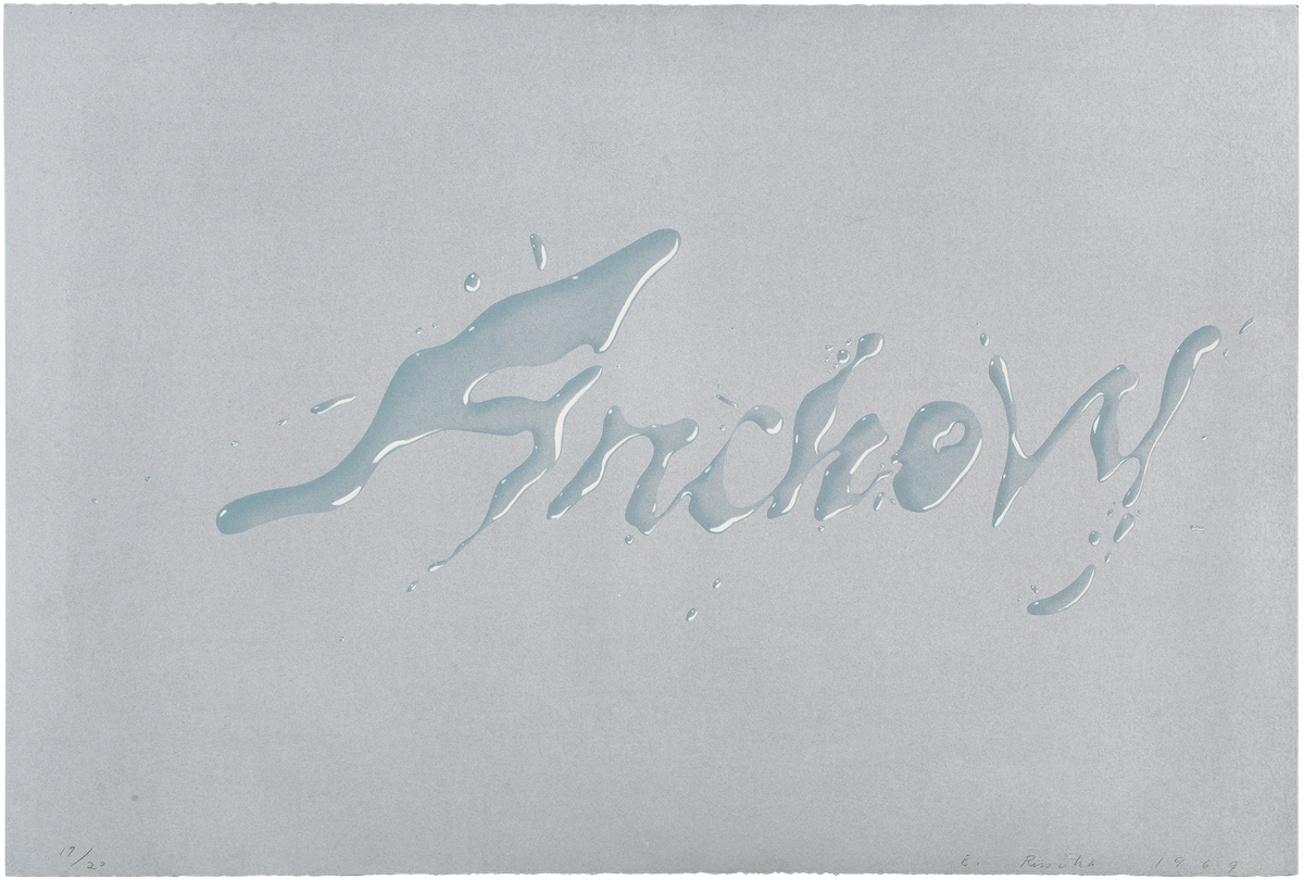 Ed Ruscha Anchovy signed lithographic print for sale