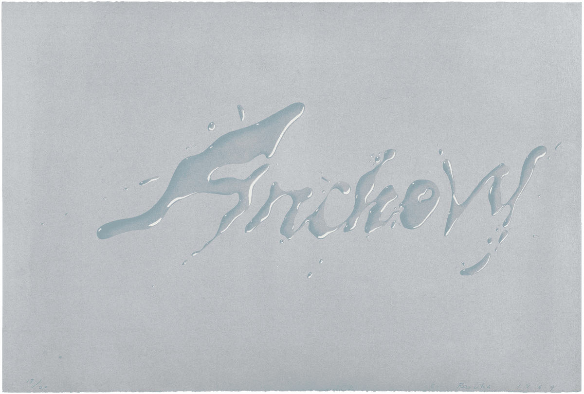 Ed Ruscha Anchovy signed lithographic print for sale