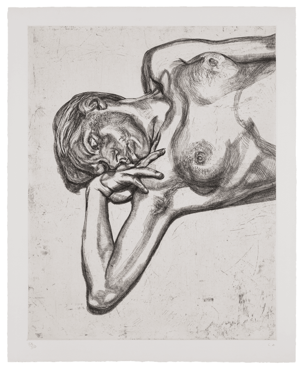 Lucian Freud Head and Shoulders of a Girl original signed etching for sale