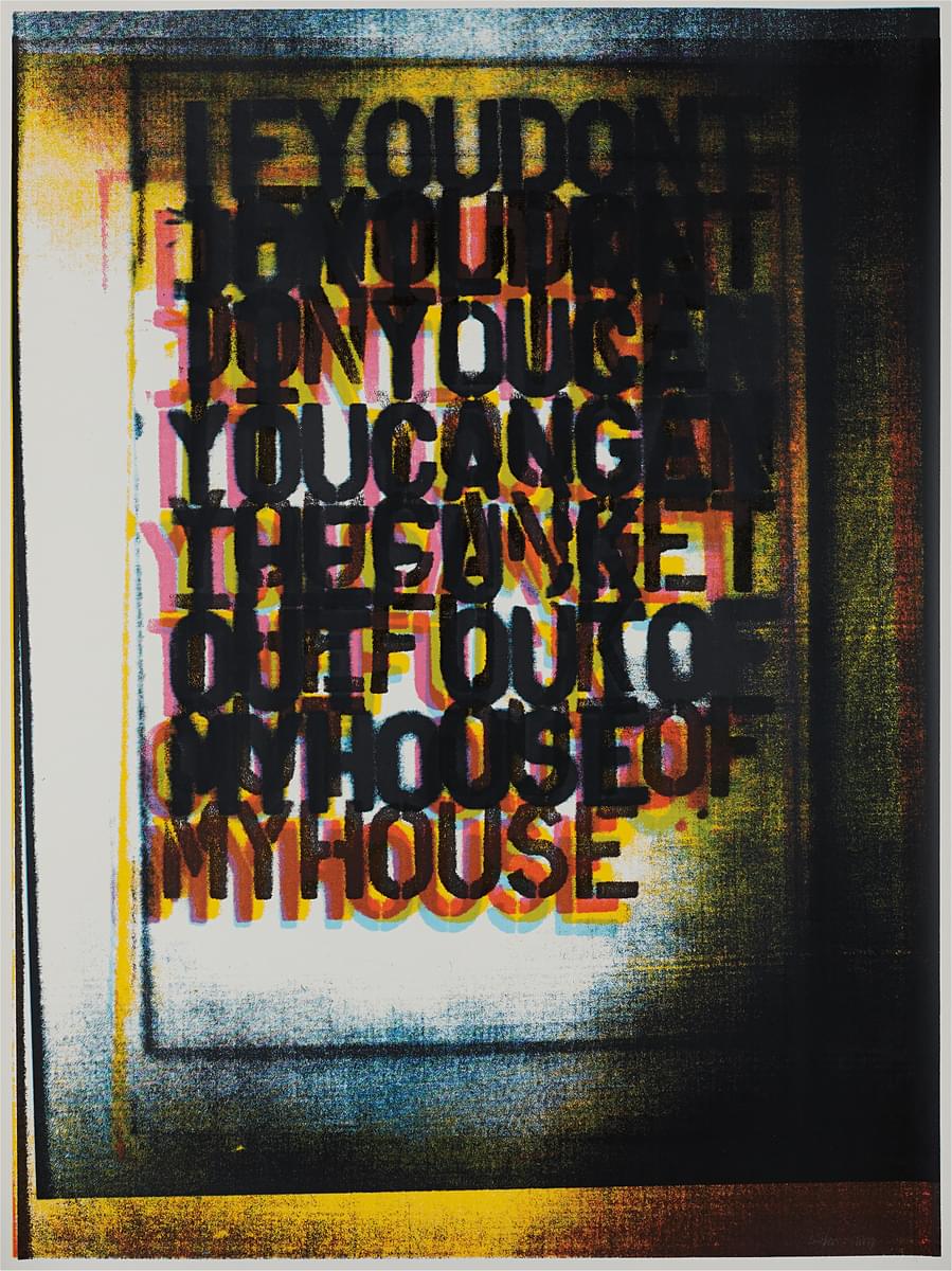 Christopher Wool My House I signed colour screenprint for sale