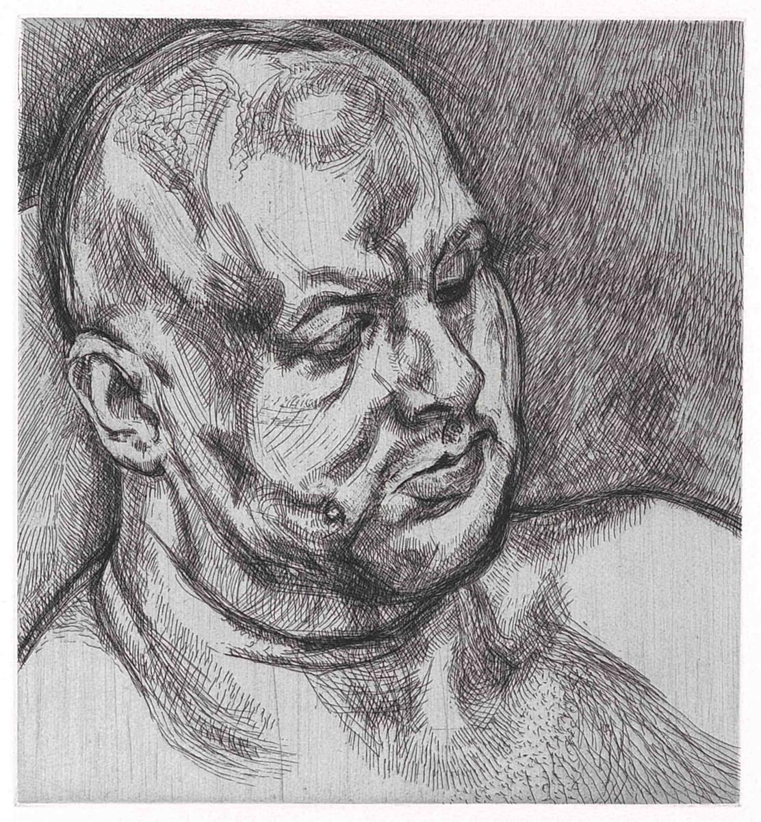 Lucian Freud Head of a Man signed etching for sale