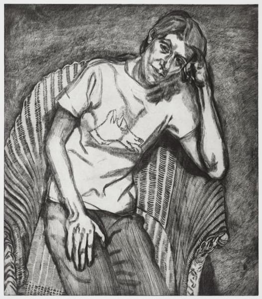 Bella in her Pluto T-shirt - Lucian Freud