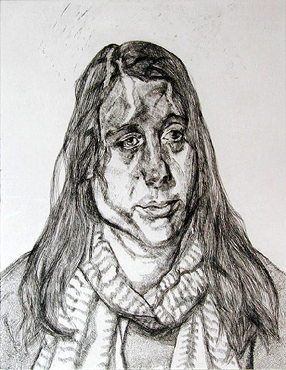 Lucian Freud Portrait Head original signed etching for sale