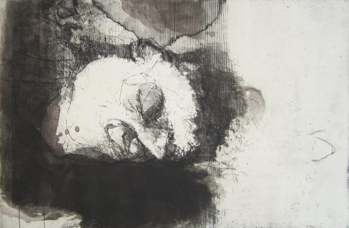 Hughie O'Donoghue Bruise original hard ground etching and aquatint signed by artist for sale