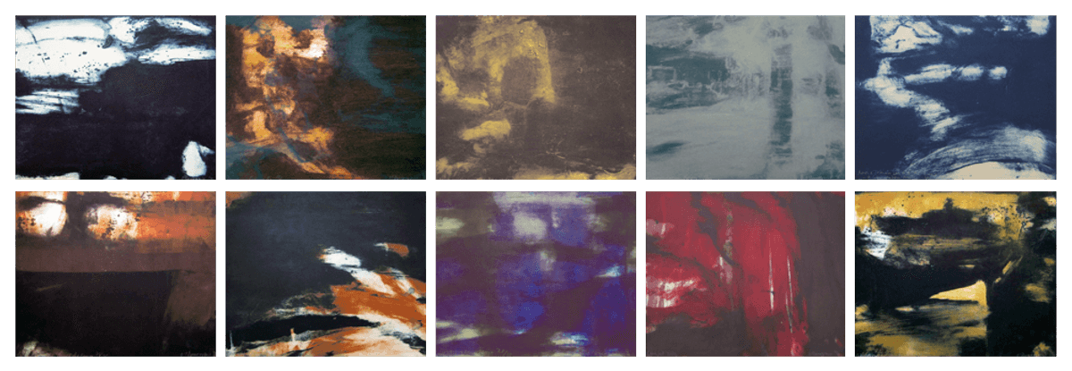 Hughie O'donoghue A Line of Retreat Set of 10 colour carborundum prints from the edition of 35 signed numbered and dated by the artist for sale