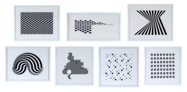 Fragments 1-7 (the full set) - Bridget Riley