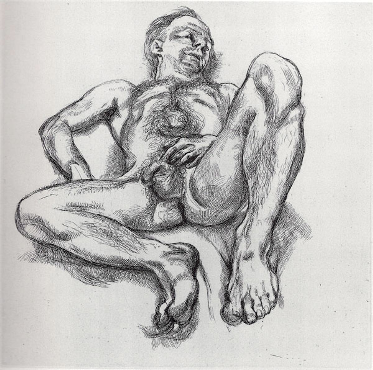 FREUD Naked Man On A Bed 1990