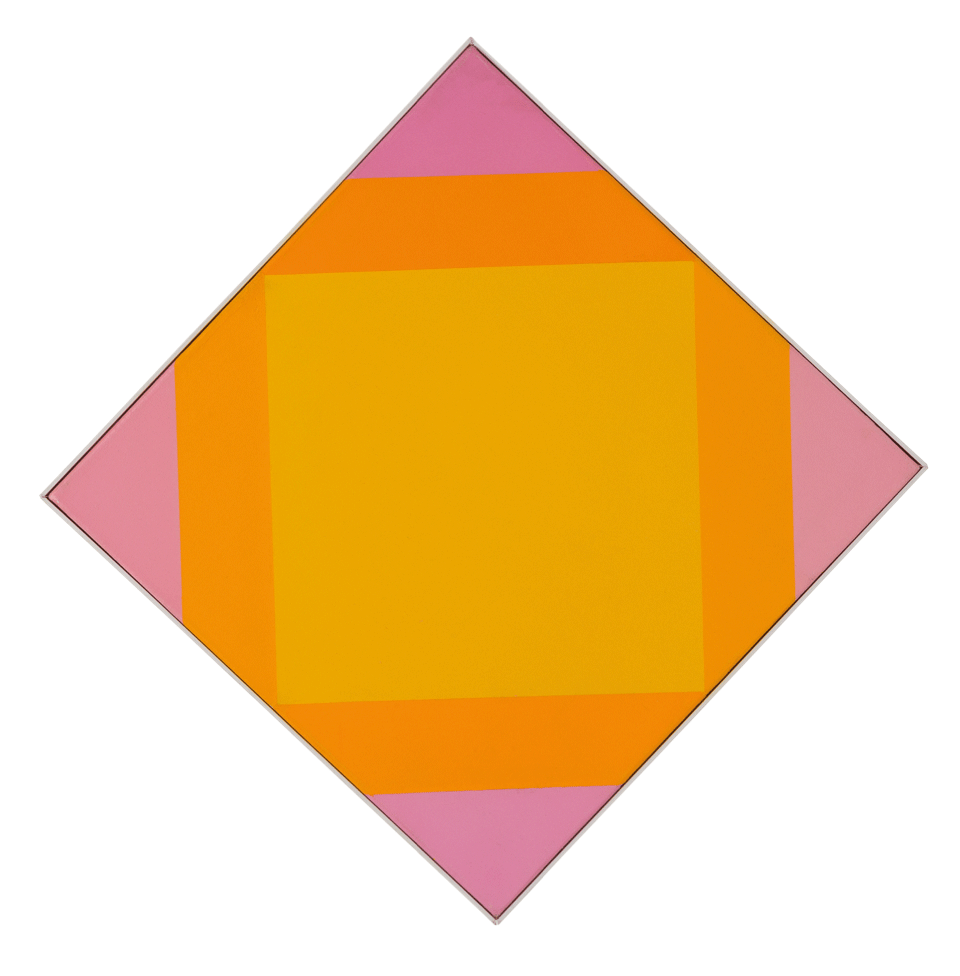 Max Bill Strahlung aus gelbem Kern original oil on canvas signed titled dated for sale