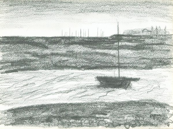 Sailing Boats in a Cornish Estuary - Julian Dyson