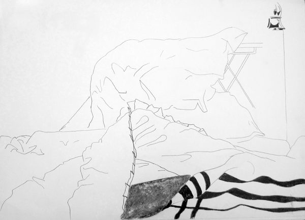 Ironing Board and Crumpled Bedding - Julian Dyson