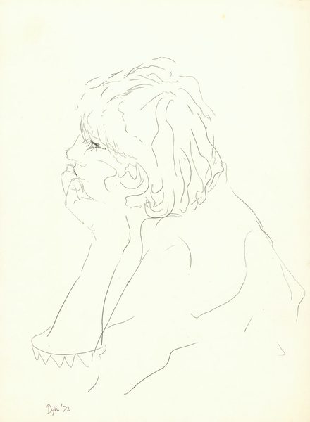 Sarah in Profile, Head in Hand - Julian Dyson